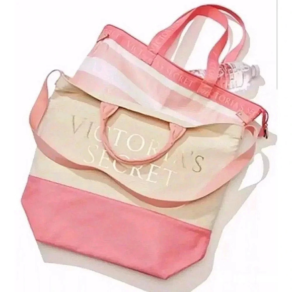 Victoria's Secret Handbags - Victoria’s Secret 2 in 1 Insulated Tote Cooler Beach Bag